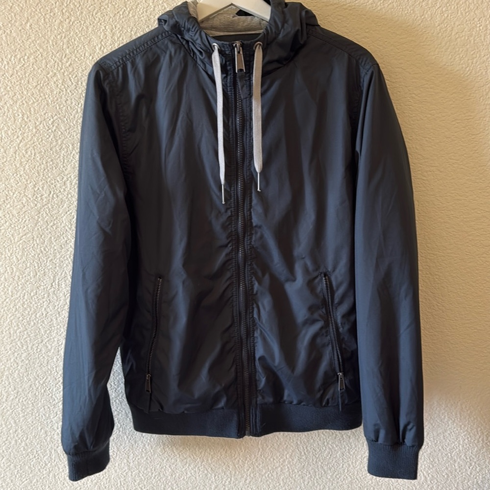 NAVY SMALL BOMBER JACKET BY MOSSIMO